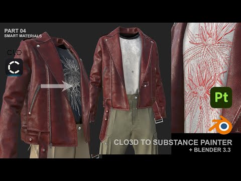 PART 04 - Smart Materials - Clo3d to Substance Painter + Blender - Substance for Digital Fashion