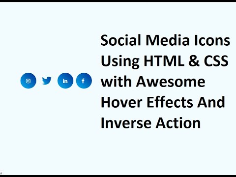 How To Create Social Media Icons With Hovering Effects Using HTML & CSS | Learn Coding