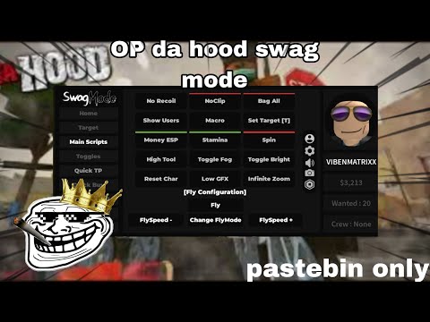 OP Da hood script swag mode #roblox #dahood