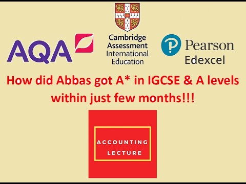 How to get A* in IGCSE & A level Accounting
