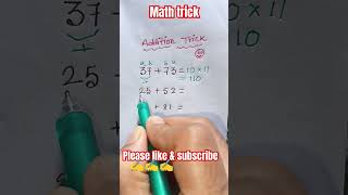 Amazing addition trick||very easy||solve just in 2 second||#addition#shorts#maths