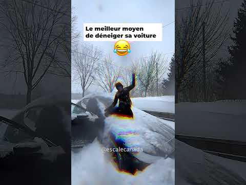 Déneiger sa voiture, ça peut être le fun 🤣