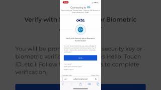 Okta & Webauthn (Yubikey NFC) - Passwordless in  iPhone / iOS
