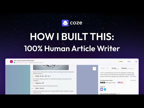 Coze | How to build a chatbot that writes like a human