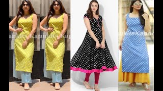 Latest polka dot suit & kurti designs|| cotton dot printed kurti|| printed kurti & suit designs||