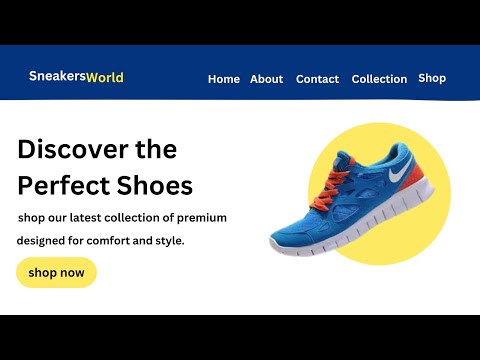 Shoes Landing page using html css