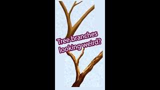 Tree branches looking too smooth? | Tree painting tips #shorts