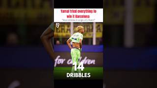 He tried his best#lamineyamal #laminedribbles #barcavsinter  #lamineyamalfans #barcafans #viralvideo