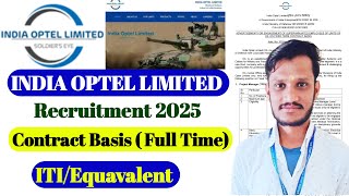 ITI Project Technician Jobs  | India OPTEL LTD Recruitment 2025  | india optel Vacancy | govt jobs