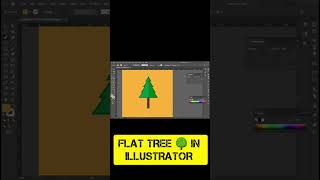Flat Tree design in illustrator 🌳 #flatdesign #illustratortutorial #treeillustration #vectordesign