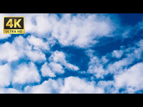 ☁️ Relaxing 4K Time-Lapse of Clouds Floating Across a Blue Sky