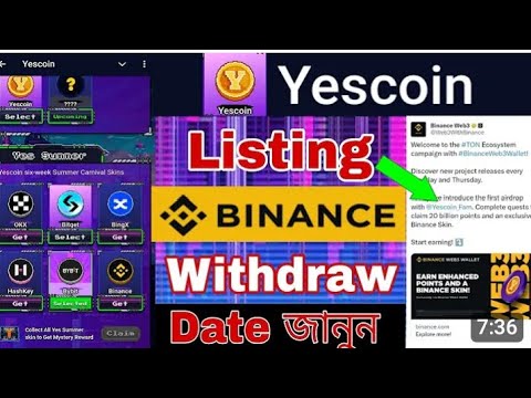 Yescoin listing on binance listing update( A-Z)⤵️
