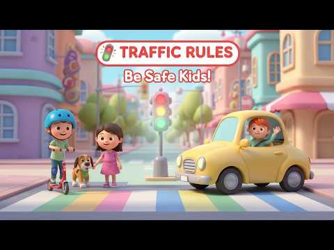 Traffic Rules Song for Kids | Road Safety Rhyme for Children | Learn Traffic Rules in Fun Way