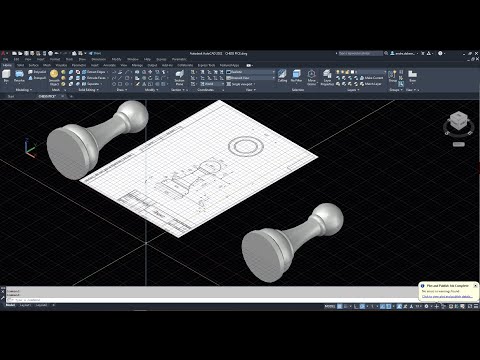AutoCAD Tutorial : How to draw a chess piece (pawn)