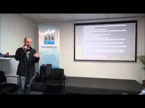 Game Technology Brisbane - 01-07-2013 - Sean Edwards shows off Occulus Rift version of Lunar Flight