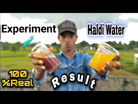 What happens if you put turmeric in water and add surf (पानी में हल्दी डाले और निर्मा डाले तो ?