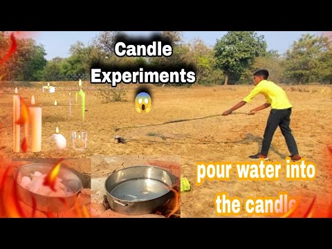 Candle melt and mex water😱😱this experiment is so powerful😱😱(मोमबत्ती को पिगलकर उसमें पानी मिक्स किय)
