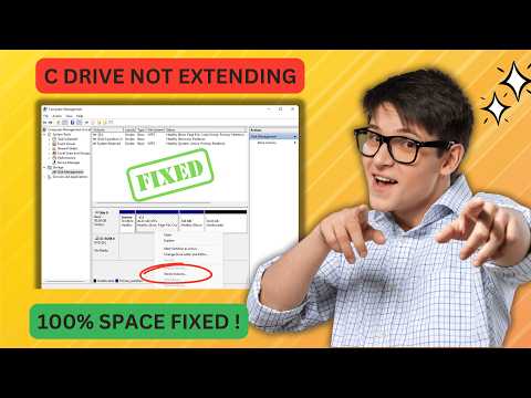 Fix C Drive Not Extending in Windows | Unallocated Space Issue Solved (No Software Needed!)