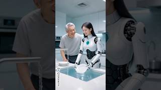 Robot Maid Helping Grandpa  Future is Here #humanoid #robot #ai #robotlove #aiart #shorts #tranding