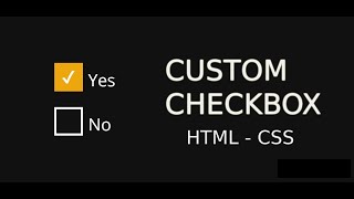 Custom Checkbox Design using HTML CSS - Full Tutorial Step by Step
