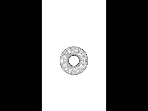 Supereasy Toroid | Spirograph | #shorts, #python , #pydroid, #watsappstatus, #codingstatus, #coding