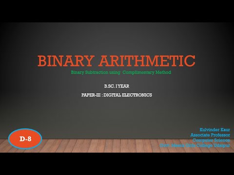 Binary Subtraction Using Complimentry Method