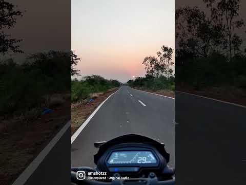 The sun was big and red. #sunset #bajajdominar