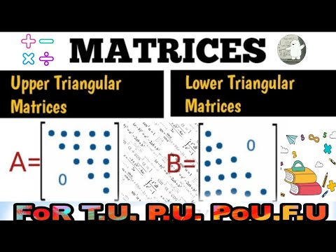 UPPER / LOWER TRAINGULAR MATRIX ( FULL Concept📝😃 ) // SOLUTIONS OF LINEAR EQUATIONS