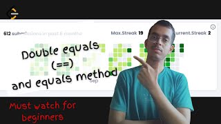 #16 || Double equals and equals method || CP