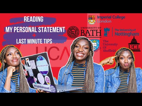 READING THE UCAS PERSONAL STATEMENT THAT GOT ME INTO IMPERIAL, BATH, SHEFFIELD+MORE | TOP TIPS
