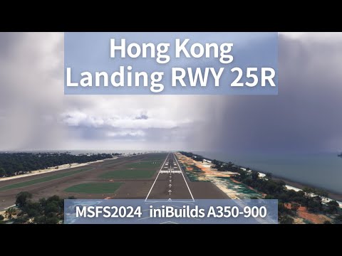 Landing at Hong Kong | MSFS 2024 A350-900 | Cathay CX252 | Real Flight Recreation