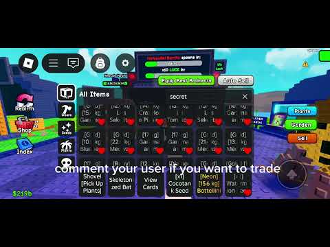 I trade for plants and brainrots comment user name