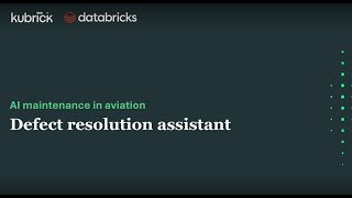 AI Maintenance Defect Resolution Assistant demo