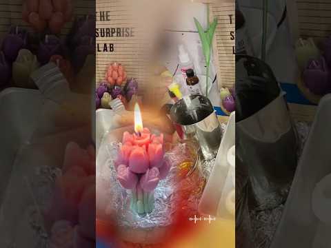 Blooming magic in the making!Our handmade #tulipcandles are now burn-testing for the perfect flame.