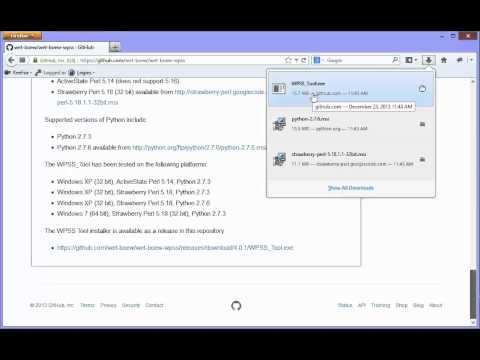WPSS Validator Tool: Preparing for installation: Step 1: Install Perl and Python