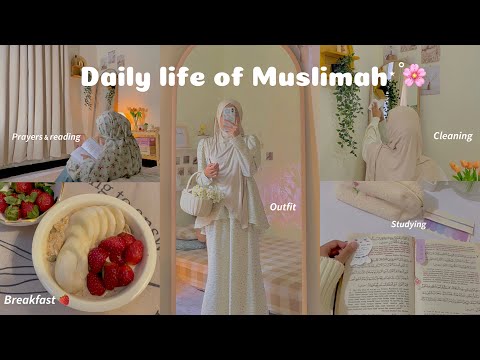 Muslimah vlog⛅️ | daily prayers, studying, peaceful, skincare. |