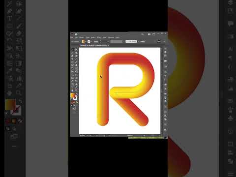 Feather R Illustrator graphic design #logo #ai #graphicdesign #adobeillustrator #লোগো #shorts