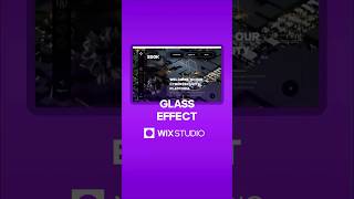 Glass Effect in Wix Studio #webdesign #glasseffect