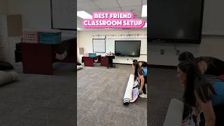 1000/10 recommend doing classroom setup with your bff! #teacher #classroomsetup #teacherlife