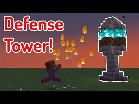 Minecraft: Mob Defence Tower (1 Minute Tutorial!)