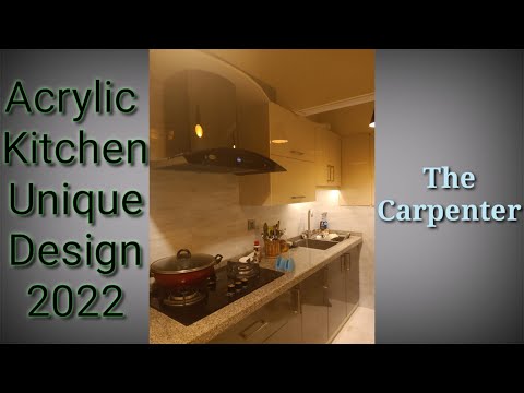 Acrylic Kitchen Glossy Finish| Acrylic Glass Kitchen by Interior Designer|Pakistan