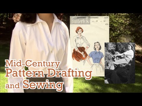 Patterning and Sewing a 1950s Raglan Blouse