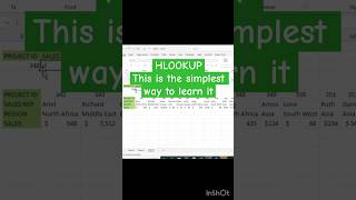 HLOOKUPthe simplest way #hlookup #spreadsheetmagic #microsoftexcel #excelformula #excelforbeginners