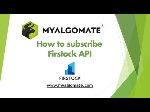 How to Subscribe Firstock API