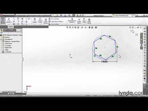 19 Sketching polygons from the Course SolidWorks 2012 Essential Training