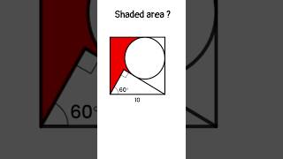 ShadedArea?#geometry #genius #math #geometryskills #challenge #geometrytricks