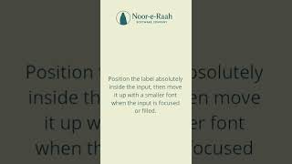 Floating Label Form Input in CSS | Modern UI Trick