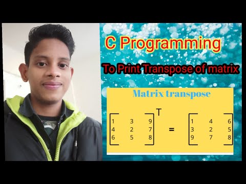 C programming to find Transpose of matrix #c programming