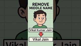 Remove middle name using find and replace in excel #excel #vikaljain #findandreplace