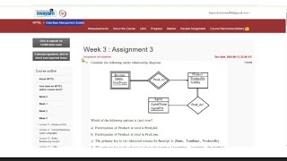 Database Management System (DBMS) – Week 3 Assignment Solutions | NPTEL 2025 